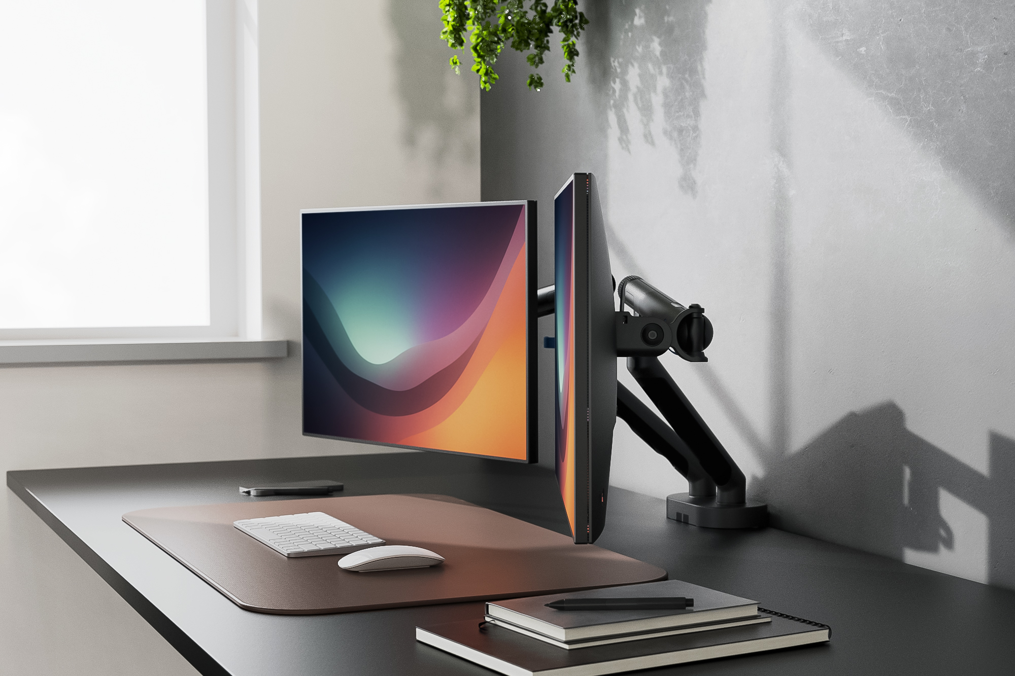 Digitus Desk Mount | Tilt, rotation, pivot | Dual design monitor mount, 2x 35", 2x 10 kg | 35 " | Maximum weight (capacity) 20 kg | Black