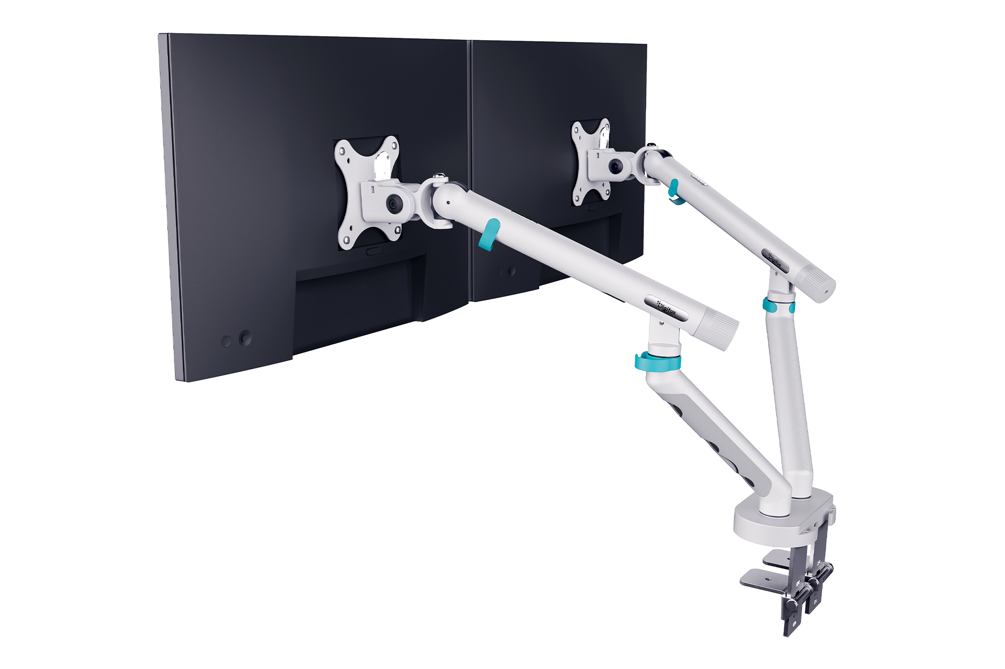 Digitus Desk Mount | Tilt, rotation, pivot | Dual design monitor mount, 2x 35", 2x 10 kg | 35 " | Maximum weight (capacity) 20 kg | White