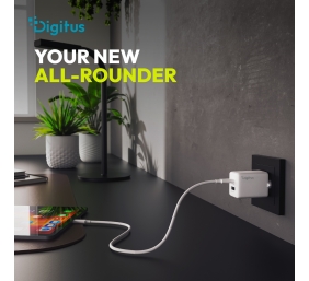 Digitus USB GaN Charger 45W, 1x USB-C, 1x USB-A | DA-10302
