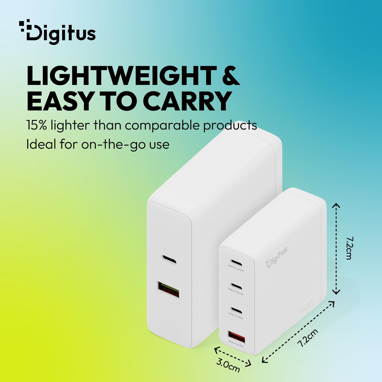 Digitus USB GaN Charger 140W, 3x USB-C, 1x USB-A | DA-10305