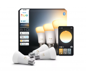 Philips Hue WA 810 A60 3P EU | E27 | 6 W | Warm to cool white light | Bluetooth, Zigbee
