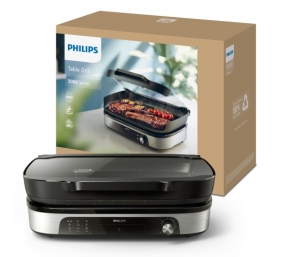 Philips HD6212/90 Elektrinis kontaktinis grilis, Juoda/Sidabrinė