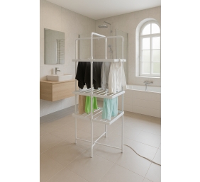 Adler | Foldable Electric Clothes Dryer | AD 7829 | 300 W | Silver/White