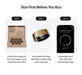 Ultrahuman | Ring Air | Bionic Gold | Size 8 | Smart Ring