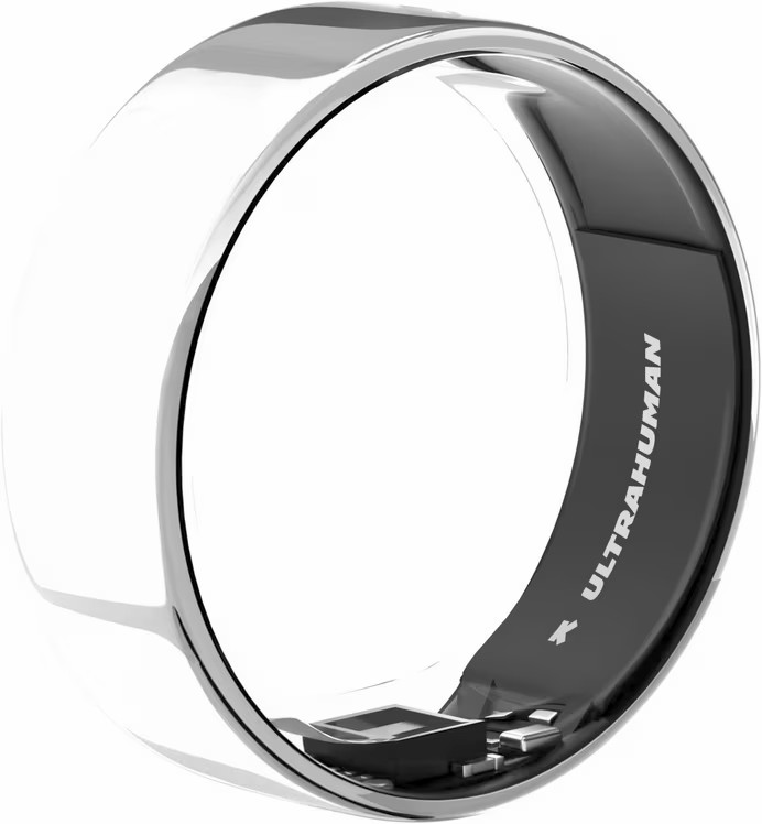 Ultrahuman | Ring Air | Space Silver | Size 8 | Smart Ring