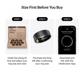 Ultrahuman | Ring Air | Matte Grey | Size 7 | Smart Ring