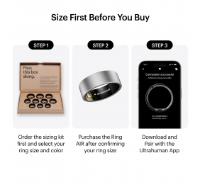 Ultrahuman | Ring Air | Raw Titanium | Size 7 | Smart Ring
