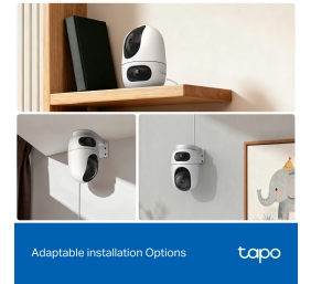 TP-LINK Tapo C245D | Dual Lens Pan/Tilt Security Camera | Dome | 3 MP | 3.1mm/F1.6 | MicroSD Card up to 512 GB