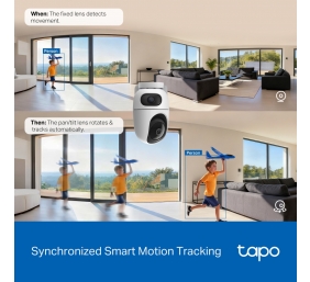 TP-LINK Tapo C245D | Dual Lens Pan/Tilt Security Camera | Dome | 3 MP | 3.1mm/F1.6 | MicroSD Card up to 512 GB