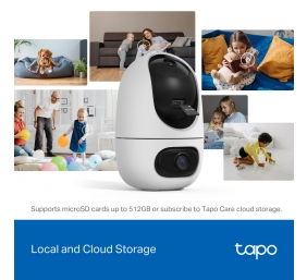 TP-LINK Tapo C245D | Dual Lens Pan/Tilt Security Camera | Dome | 3 MP | 3.1mm/F1.6 | MicroSD Card up to 512 GB