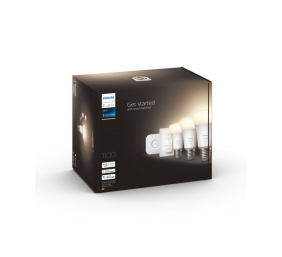 Hue W Starter Kit 9,5W A60 E27, 3pcs, Bridge, Switch | E27 | 9.5 W | Warm White 2700K | Bluetooth and Zigbee