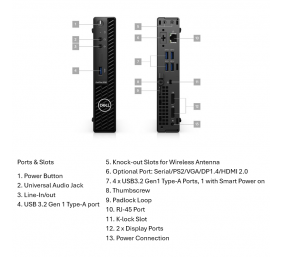 DELL Renewed Grade A | OptiPlex 3090 | Intel Core i5 | i5‑10500T | 8 GB | NVMe SSD | 256 GB | Intel UHD Graphics | Windows 11 Pro