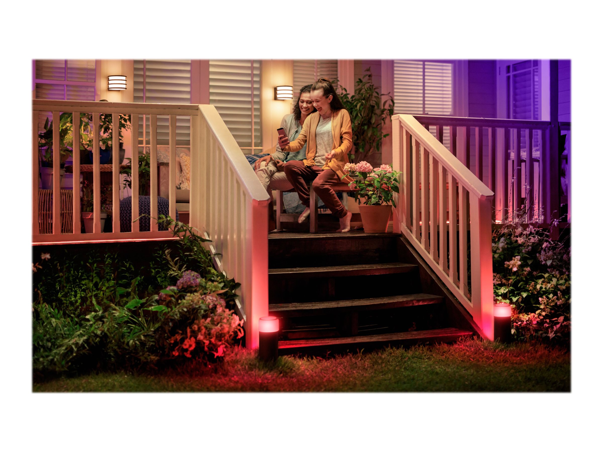Philips Hue WCA Calla Outdoor Bollard, Black | 8 W | 2000-6500 Hue White Colour Ambiance