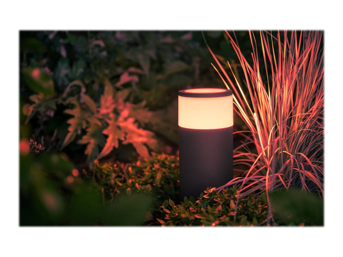 Philips Hue WCA Calla Outdoor Bollard, Black | 8 W | 2000-6500 Hue White Colour Ambiance