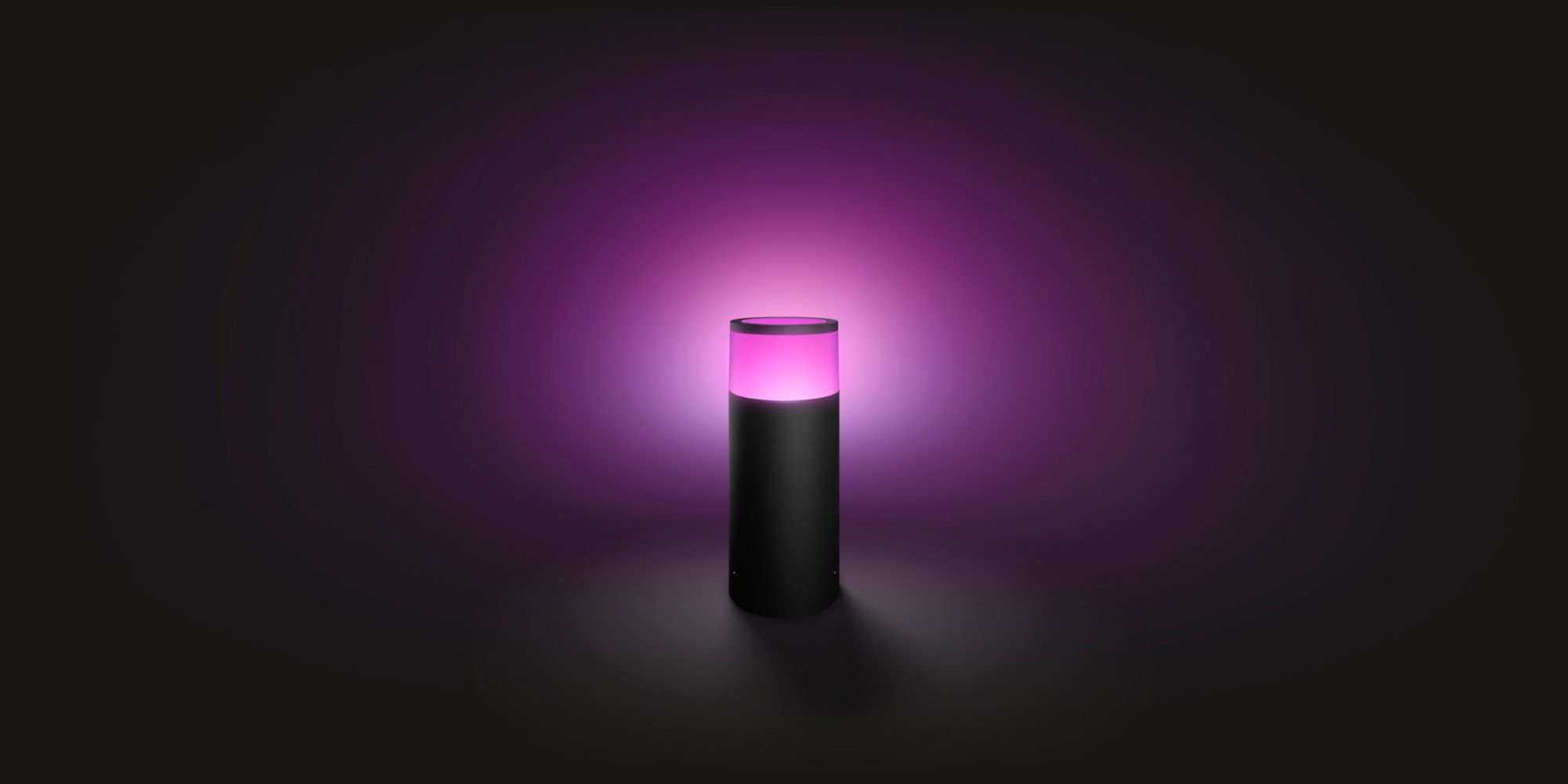 Philips Hue WCA Calla Outdoor Bollard, Black | 8 W | 2000-6500 Hue White Colour Ambiance