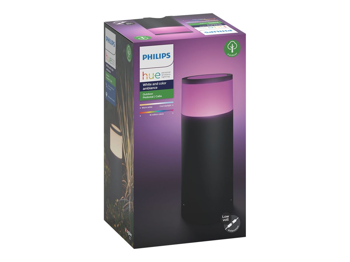 Philips Hue WCA Calla Outdoor Bollard, Black | 8 W | 2000-6500 Hue White Colour Ambiance