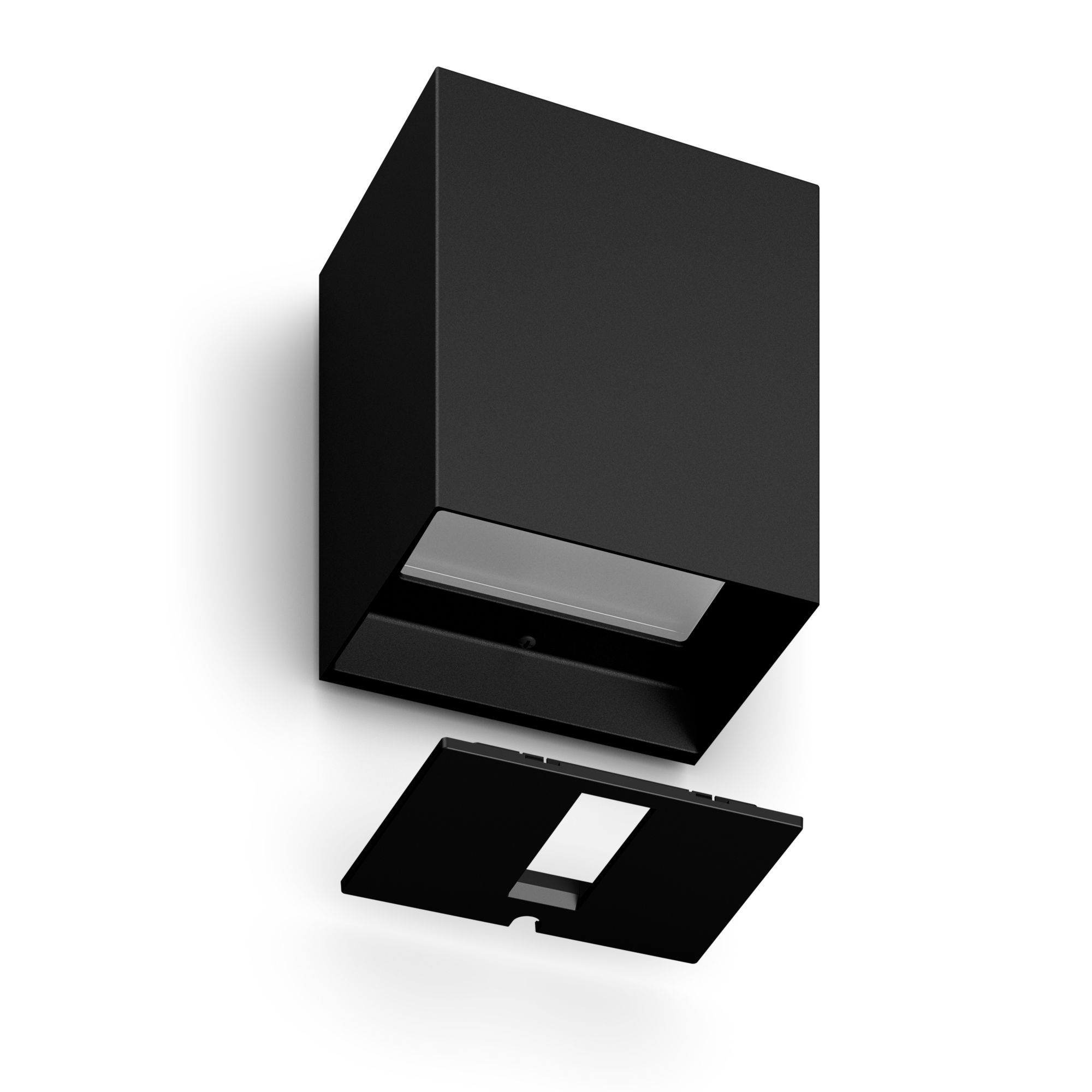 Philips Hue WCA Resonate Outdoor Downward Wall Lantern, Black | 8 W | 2000-6500 Hue White Colour Ambiance