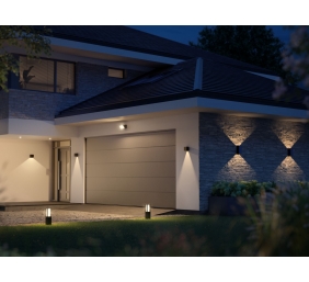Philips Hue WCA Resonate Outdoor Downward Wall Lantern, Black | 8 W | 2000-6500 Hue White Colour Ambiance