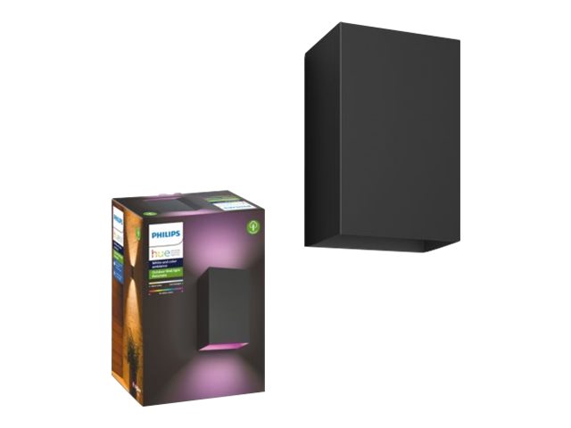 Philips Hue WCA Resonate Outdoor Wall Lantern, Black | 8 W | 2000-6500 Hue White Colour Ambiance