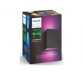 Philips Hue WCA Resonate Outdoor Wall Lantern, Black | 8 W | 2000-6500 Hue White Colour Ambiance