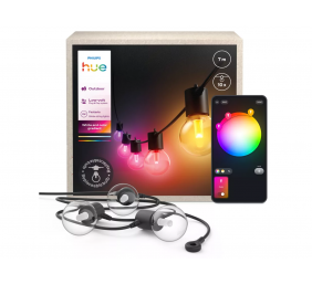 Philips Hue Festavia Globe Outdoor Fairy Lights, 7 m | 30 W | Bluetooth, Zigbee