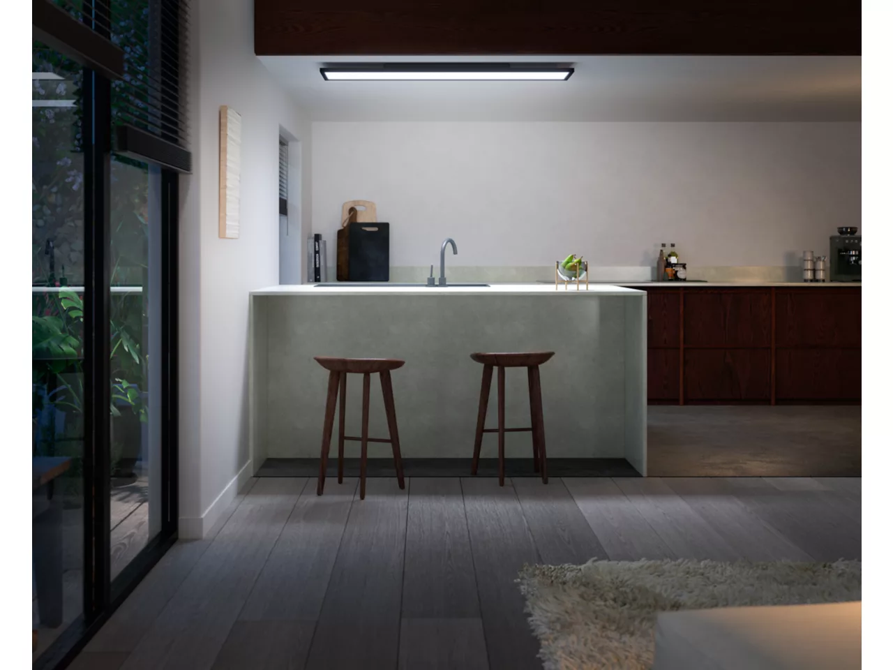 Philips Hue Aurelle rectangular panel light, Black, 120 x 30 cm | 2200-6500 Hue White Ambiance