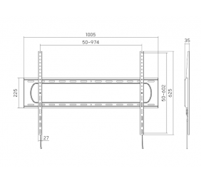 Sunne Wall mount | 60-120-LP Heavy-duty Fixed TV Wall Mount | 60-120 " | Maximum weight (capacity) 120 kg