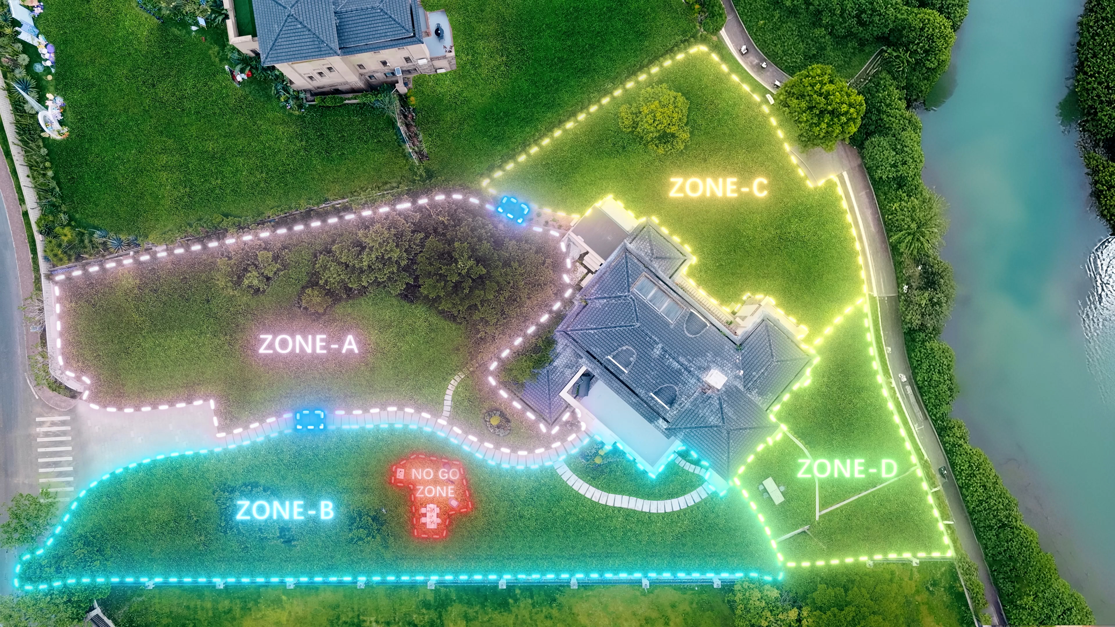 AIRSEEKERS LIMITED | Tron 300° AI Vision Mulching Mower, 2400m², Ai Vision + NRTK | 15 Ah