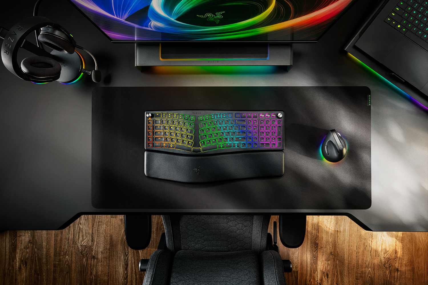 Razer Pro Type Ergo | Keyboard | Wireless | US | Bluetooth | Scissor-switch membrane
