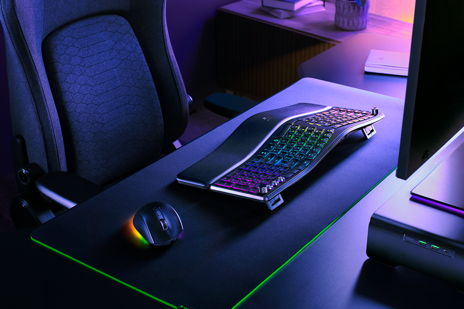 Razer Pro Type Ergo | Keyboard | Wireless | US | Bluetooth | Scissor-switch membrane