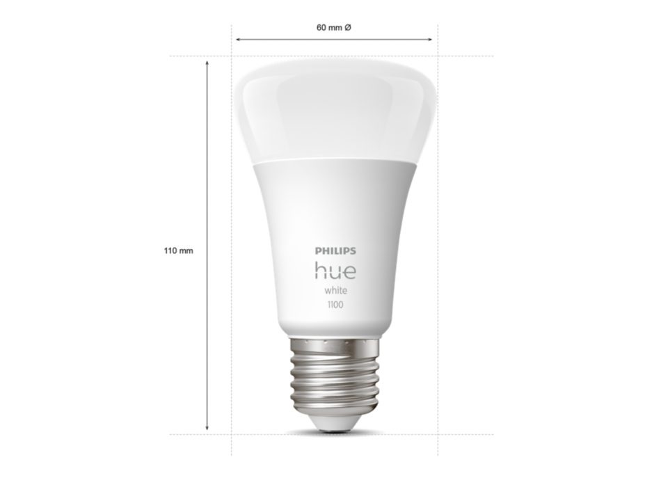 Hue W Starter Kit 9,5W A60 E27, 3pcs, Bridge, Switch | E27 | 9.5 W | Warm White 2700K | Bluetooth and Zigbee