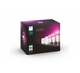 Hue WCA Starter Kit 9W A60 E27, 3pcs, Bridge, Switch | E27 | 9 W | RGBW 2000-6500K | Bluetooth and Zigbee