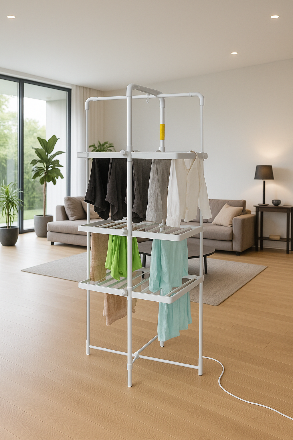 Adler | Foldable Electric Clothes Dryer | AD 7829 | 300 W | Silver/White