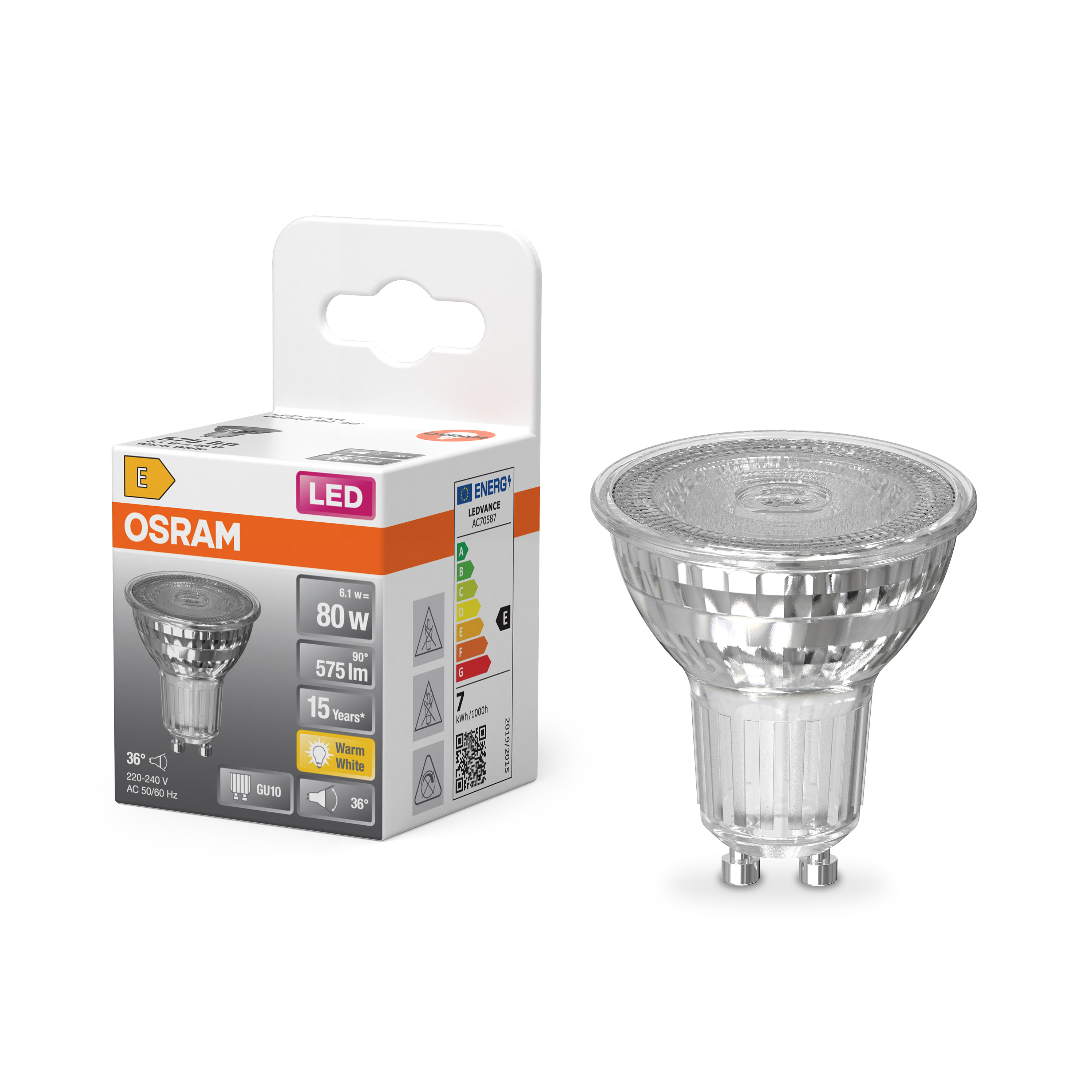 Osram Parathom Reflector | GU10 | 6.1 W | Warm White