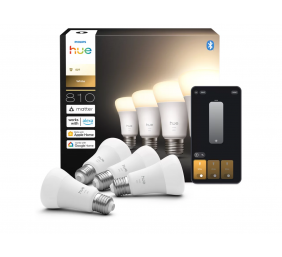 Philips Hue W 810 A60 4P EU | E27 | Warm to cool white light | Bluetooth, Zigbee