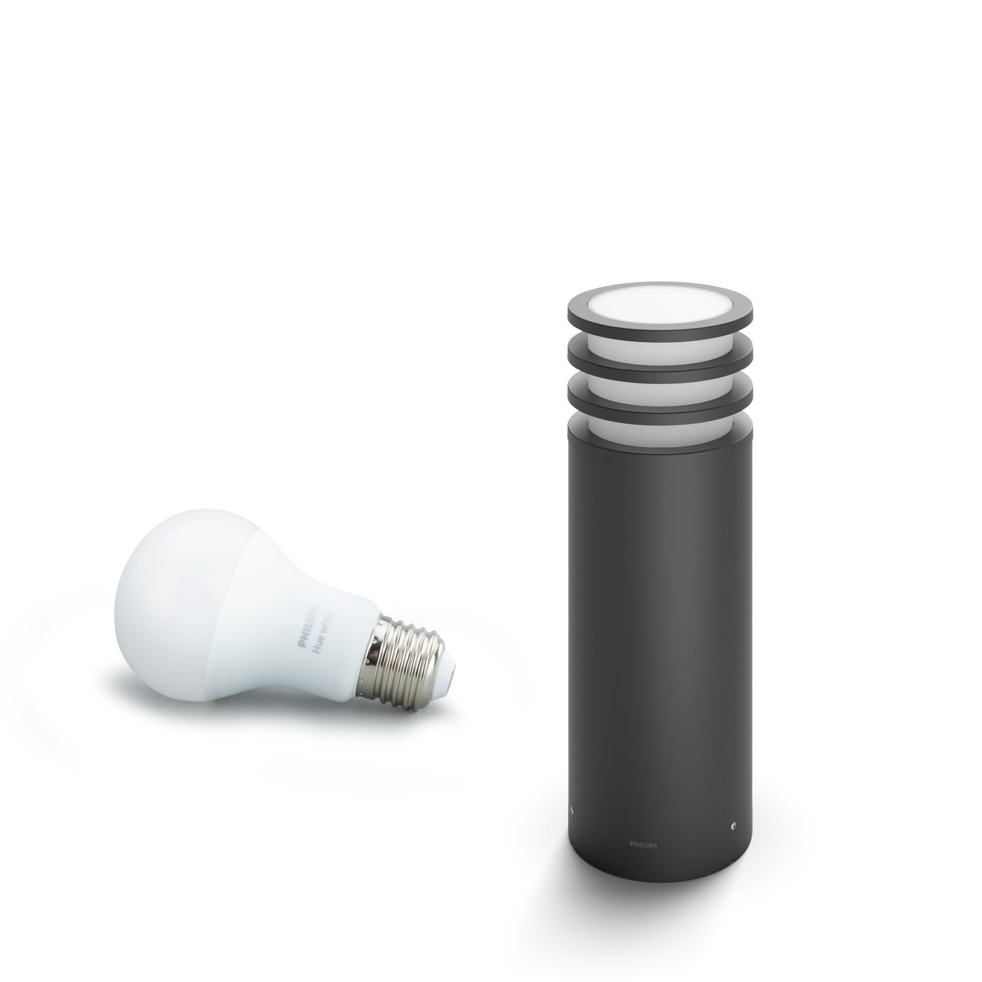 Philips Hue Lucca Outdoor Pedestal Lantern | E27 | 9 W | Warm white