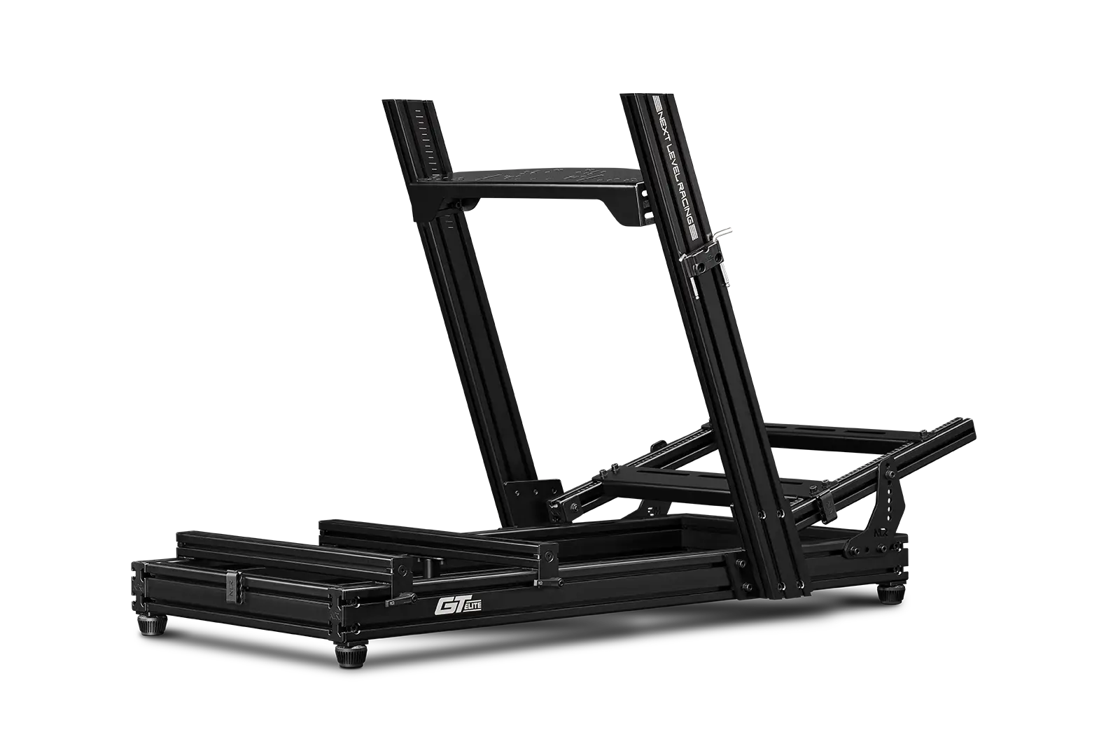 Next Level Racing Aluminium Simulator Cockpit, Wheel Plate Edition | GTElite Lite | Black