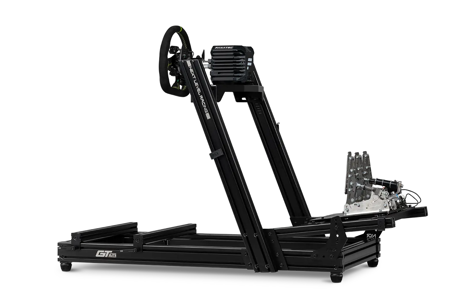 Next Level Racing Aluminium Simulator Cockpit, Wheel Plate Edition | GTElite Lite | Black