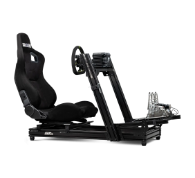 Next Level Racing Aluminium Simulator Cockpit, Wheel Plate Edition | GTElite Lite | Black