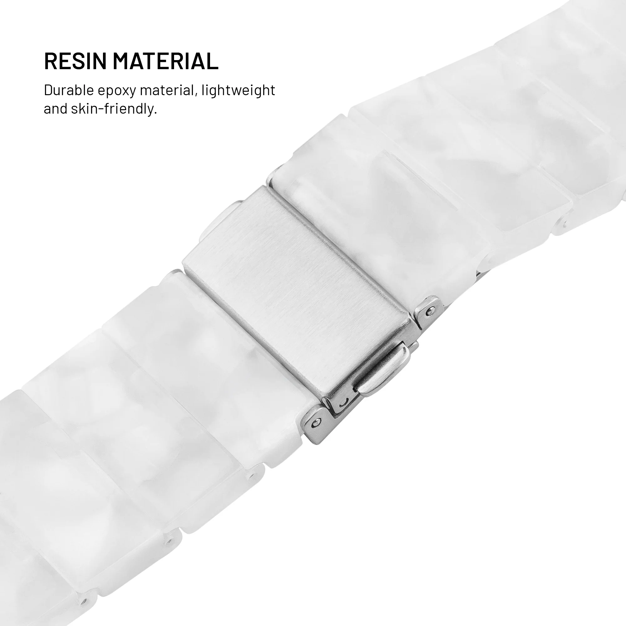 Fixed | Resin Strap for Apple Watch 38/40/41mm | Cloud White | Epoxy resin
