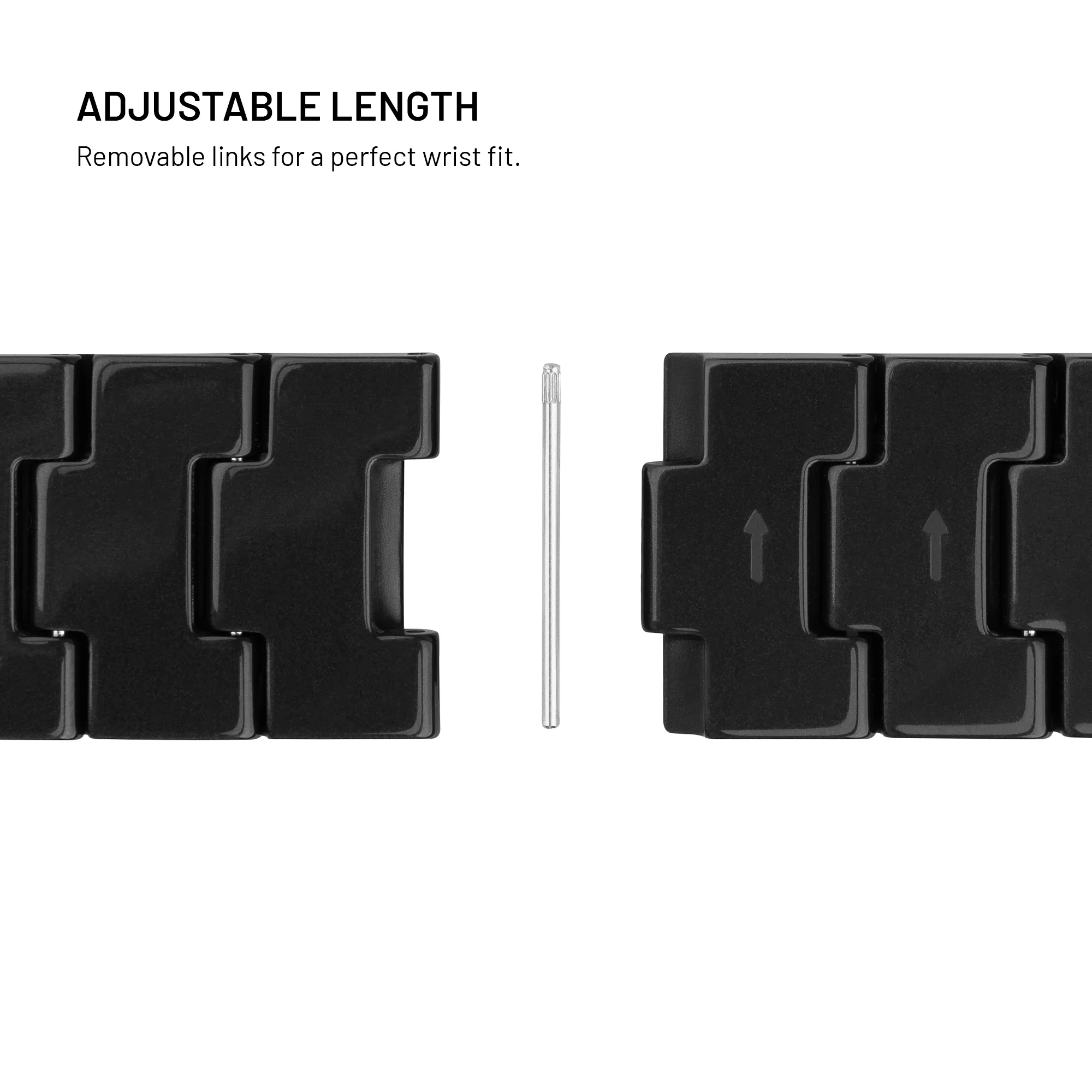 Fixed | Resin Strap for Apple Watch 44/45/46/49mm | Carbon Black | Epoxy resin