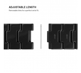 Fixed | Resin Strap for Apple Watch 44/45/46/49mm | Carbon Black | Epoxy resin