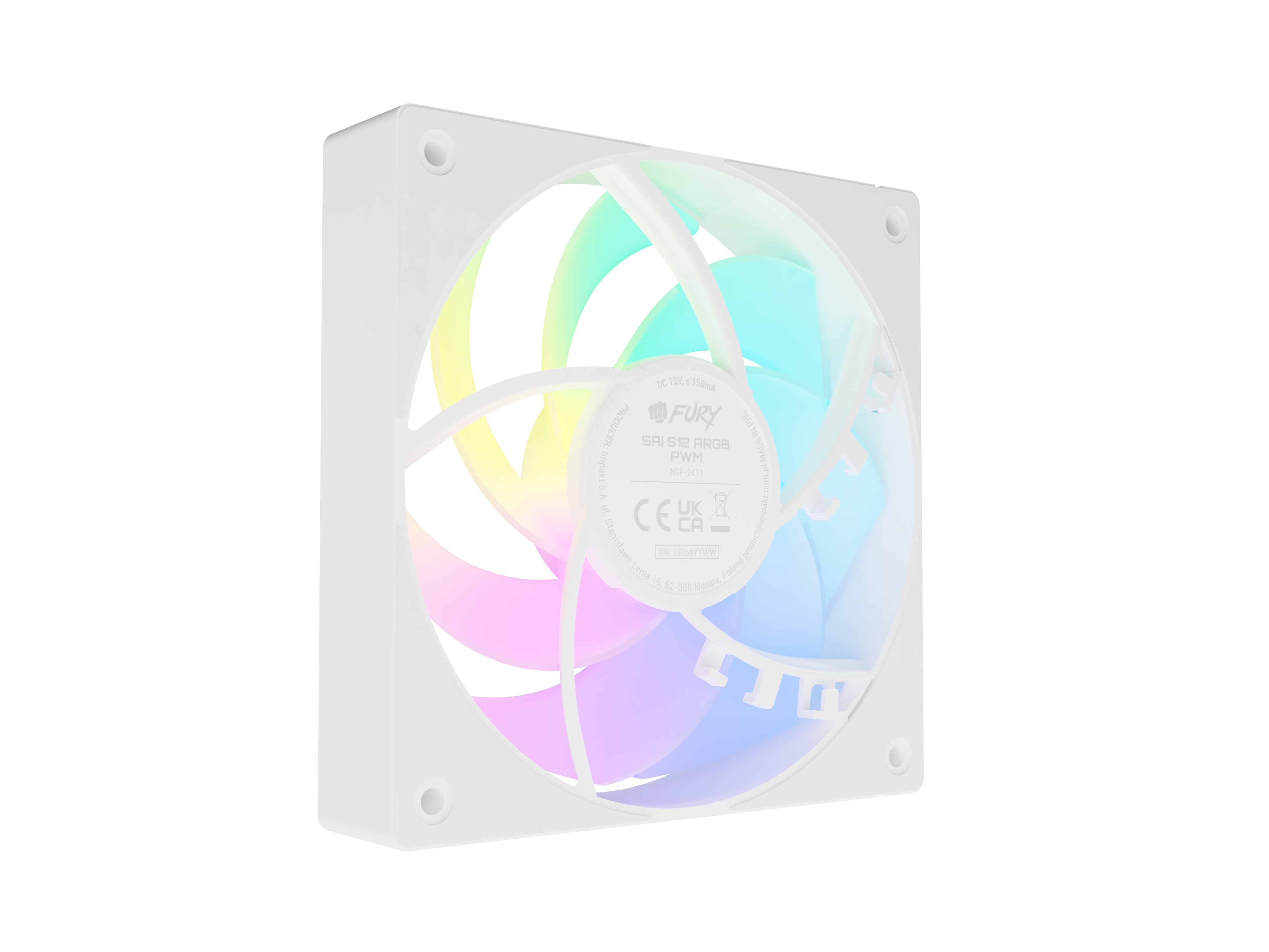 Fury Sai S12 ARGB PWM | Fan | White