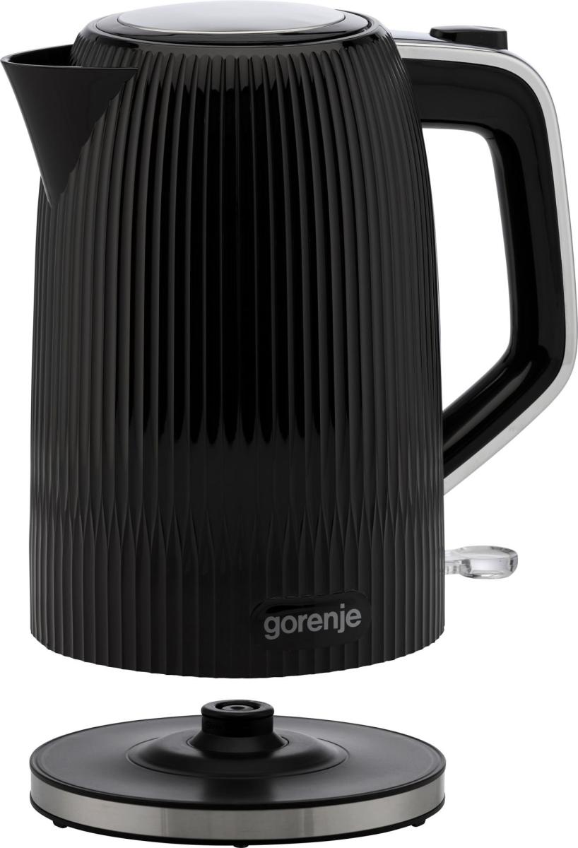 Gorenje K17DPB | Kettle | Electric | 1.7 L | 2200 W | Plastic/Stainless steel | 360° rotational base | Black