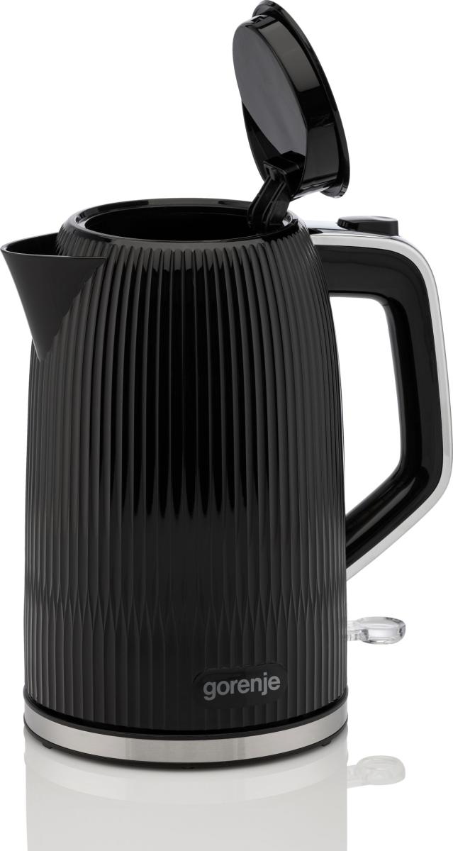 Gorenje K17DPB | Kettle | Electric | 1.7 L | 2200 W | Plastic/Stainless steel | 360° rotational base | Black