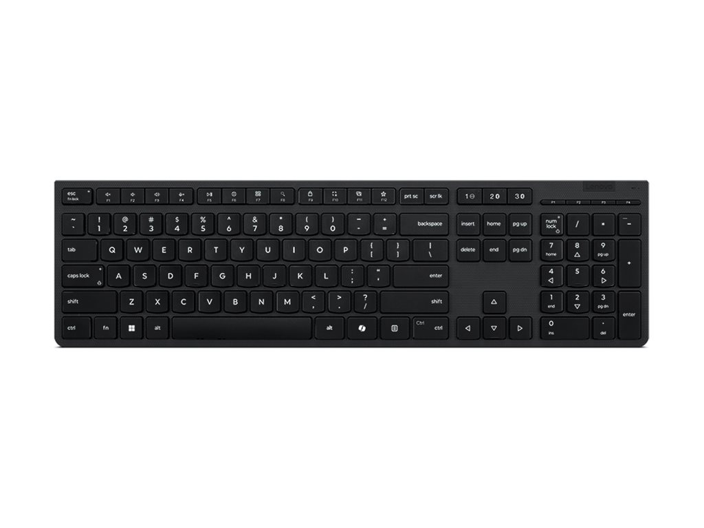 Lenovo Professional Wireless Rechargeable Keyboard | Keyboard | Wireless | Bluetooth | Nordic | Grey
