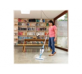 BLACK & DECKER Steam cleaner | FSMH1321-QS | Power 1300 W | Steam pressure 2.5 bar | Water tank capacity 0.5 L | White/Aqua