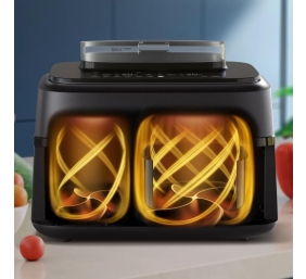 Philips | Dual Basket Airfryer | NA551/00 5000 Series | Power 2750 W | Capacity 9 L | RapidAir Plus and Air Steam | Black