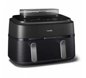 Philips | Dual Basket Airfryer | NA551/00 5000 Series | Power 2750 W | Capacity 9 L | RapidAir Plus and Air Steam | Black