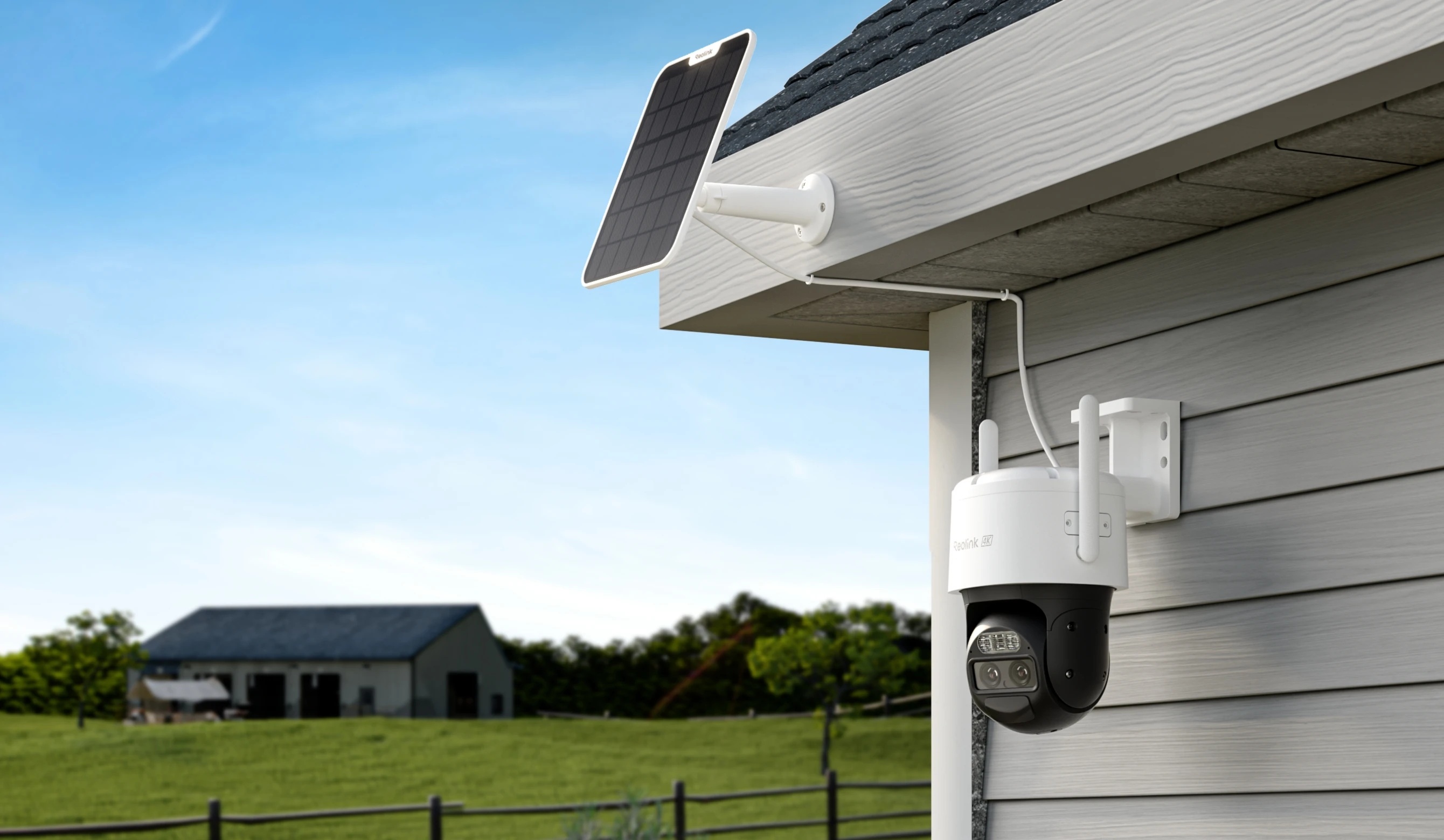 Reolink 4K Dual-Lens Wi-Fi 6 Battery-Powered Security Camera withSolar Panel 2 | Trackmix Series B770 | PTZ | 2.8mm/F1.6 | H.264/H.265 | Micro SD, Max. 256 GB